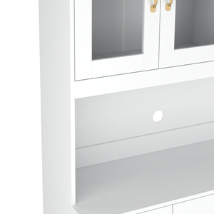 Küchenbuffet Hochschrank 100 x 180 cm weiss