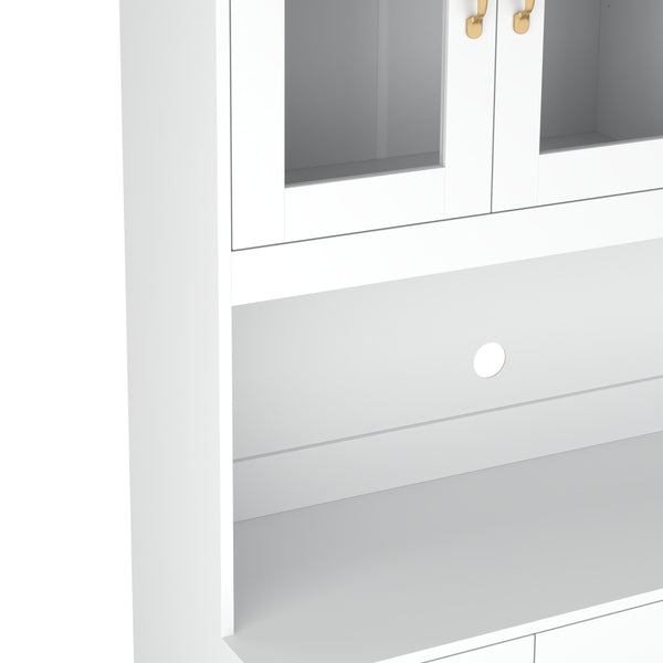 Küchenbuffet Hochschrank 100 x 180 cm weiss