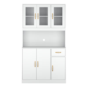 Küchenbuffet Hochschrank 100 x 180 cm weiss