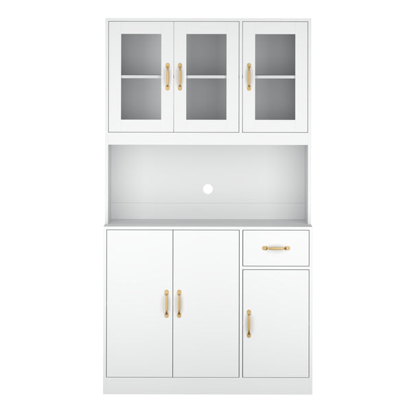 Küchenbuffet Hochschrank 100 x 180 cm weiss