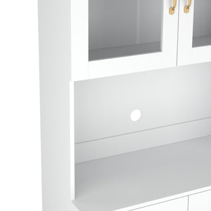 Küchenbuffet Hochschrank 80 x 180 cm weiss