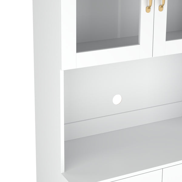 Küchenbuffet Hochschrank 80 x 180 cm weiss