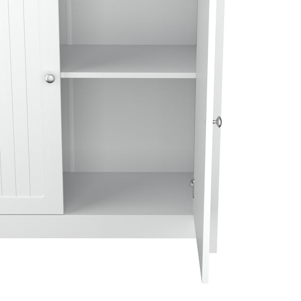 Küchenbuffet Hochschrank 84 x 190 cm weiss