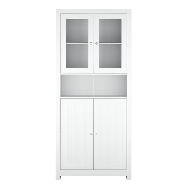 Küchenbuffet Hochschrank 84 x 190 cm weiss