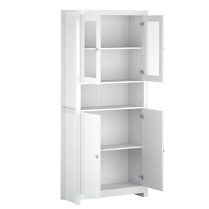 Küchenbuffet Hochschrank 84 x 190 cm weiss