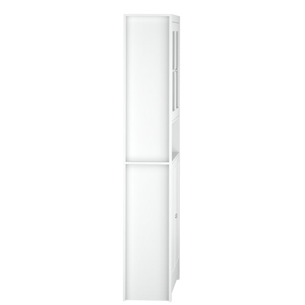 Küchenbuffet Hochschrank 84 x 190 cm weiss