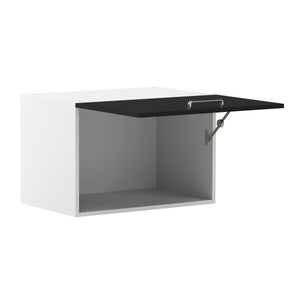 Küchenzeile NADINE 240 x 60 x 85 cm schwarz/weiss