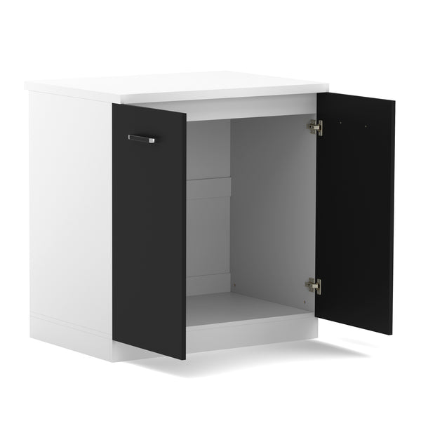 Küchenzeile NADINE 240 x 60 x 85 cm schwarz/weiss
