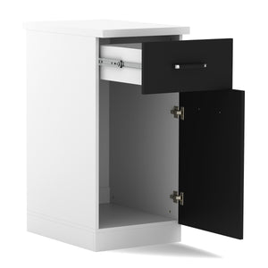 Küchenzeile NADINE 240 x 60 x 85 cm schwarz/weiss