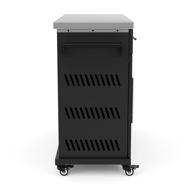 Grill Kücheninsel auf Rollen ISLY 123 x 49 x 94 cm schwarz/silber