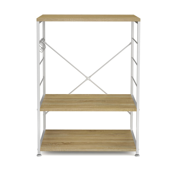 Küchenregal 60 x 82 x 40 cm hellbraun/weiss