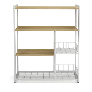 Küchenregal 80 x 97 x 35 cm hellbraun/weiss