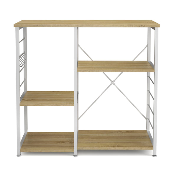 Küchenregal 90 x 83 x 40 cm hellbraun/weiss