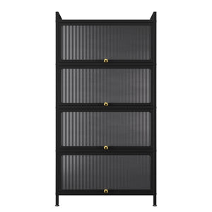 Küchenregal Metall 70 x 142 cm schwarz