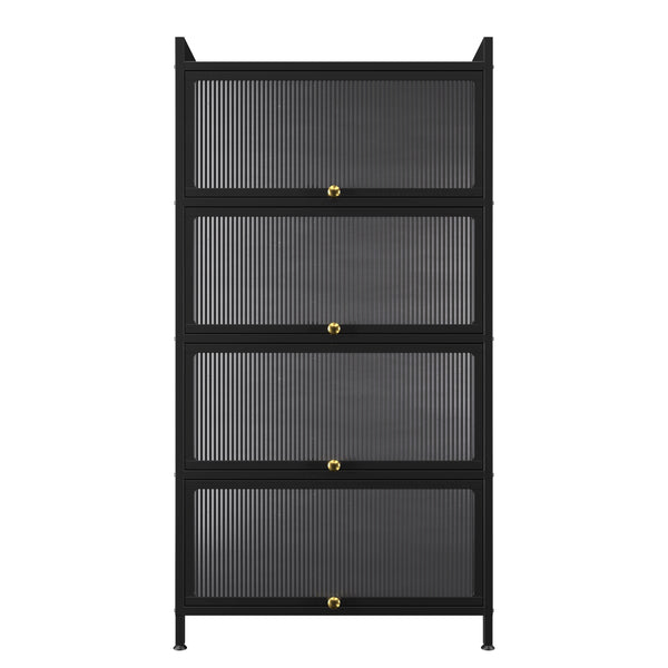 Küchenregal Metall 70 x 142 cm schwarz