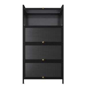 Küchenregal Metall 70 x 142 cm schwarz