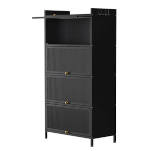 Küchenregal Metall 70 x 142 cm schwarz