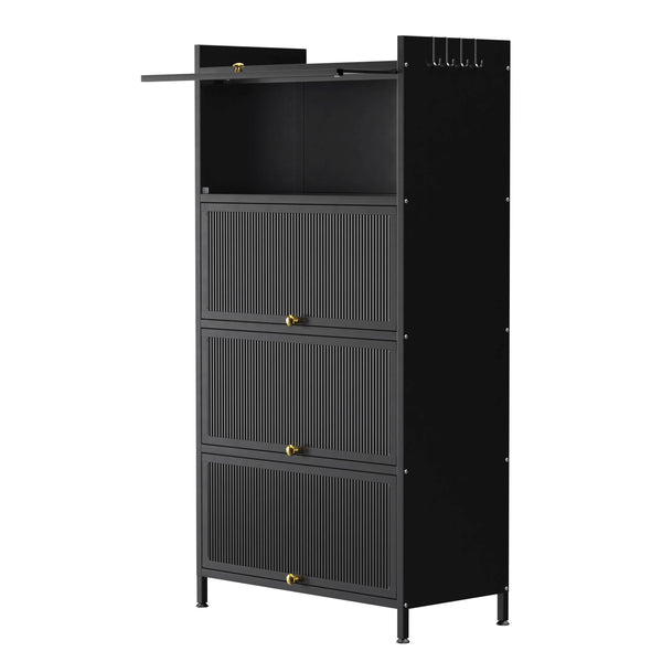 Küchenregal Metall 70 x 142 cm schwarz
