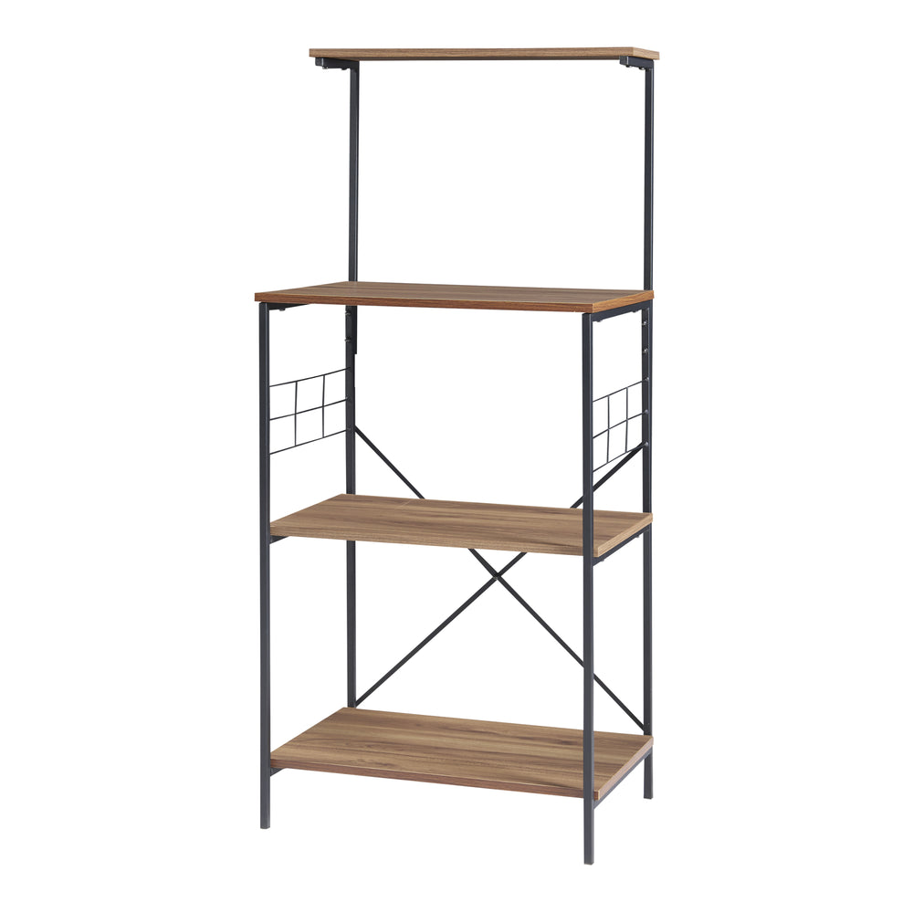 Scaffale autoportante con 4 ripiani 133x60x42cm Nero