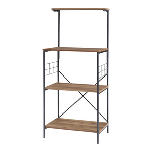 Standregal mit 4 Ablageflächen 133x60x42cm Schwarz