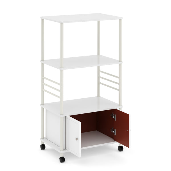 Küchenregal mit Rollen 60 x 40 x 114 cm weiss