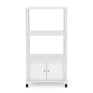 Küchenregal mit Rollen 60 x 40 x 114 cm weiss