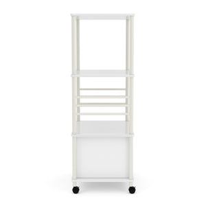Küchenregal mit Rollen 60 x 40 x 114 cm weiss