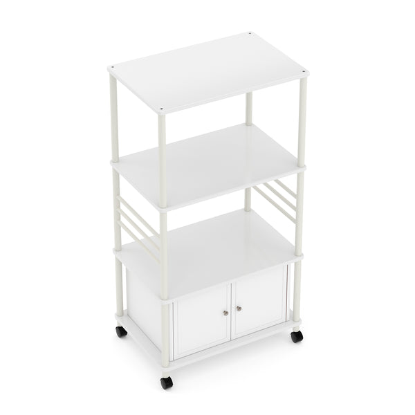 Küchenregal mit Rollen 60 x 40 x 114 cm weiss