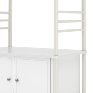 Küchenregal mit Rollen 60 x 40 x 114 cm weiss