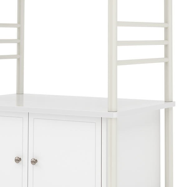 Küchenregal mit Rollen 60 x 40 x 114 cm weiss