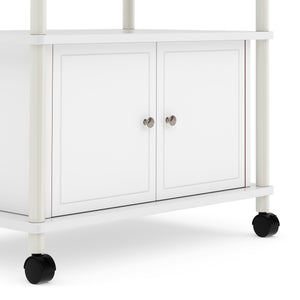 Küchenregal mit Rollen 60 x 40 x 114 cm weiss
