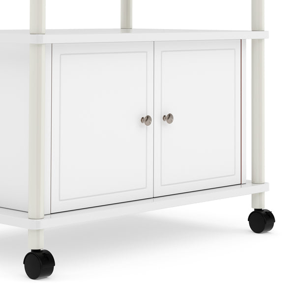 Küchenregal mit Rollen 60 x 40 x 114 cm weiss