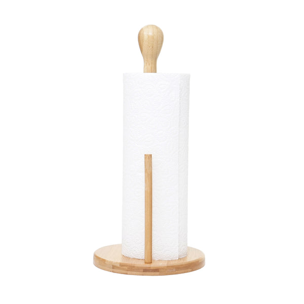 Küchenrollenhalter Rollenhalter Papierrollenhalterung mit Führung Bambus