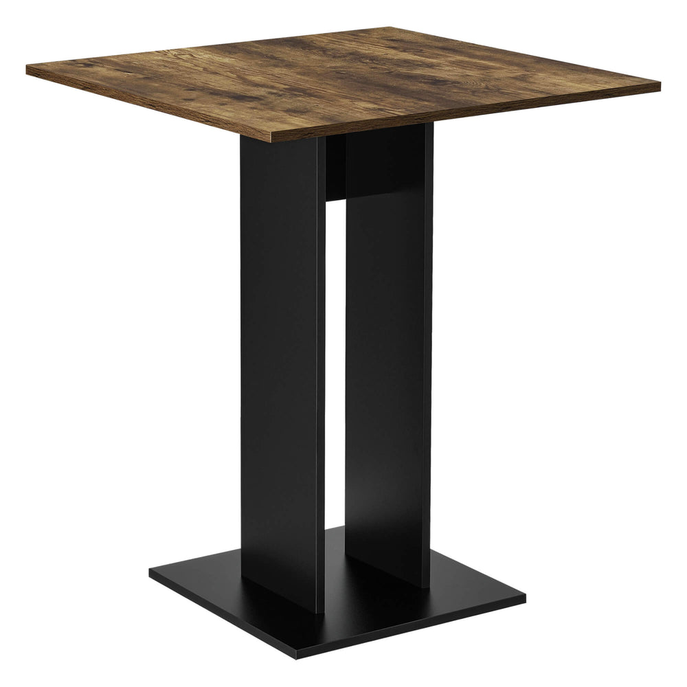 Table de salle à manger Lindesnes 65x65x78 cm aspect noyer/noir