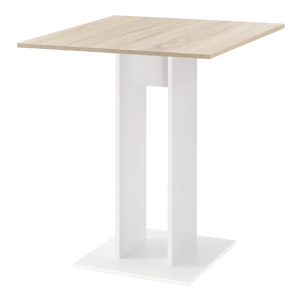 Table de salle à manger Lindesnes 65x65x78 cm chêne/blanc