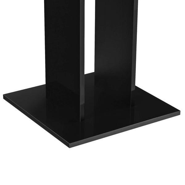Esstisch Lindesnes 65x65x78 cm Schwarz Hochglanz