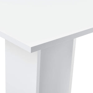 Esstisch Lindesnes 65x65x78 cm Weiss Hochglanz