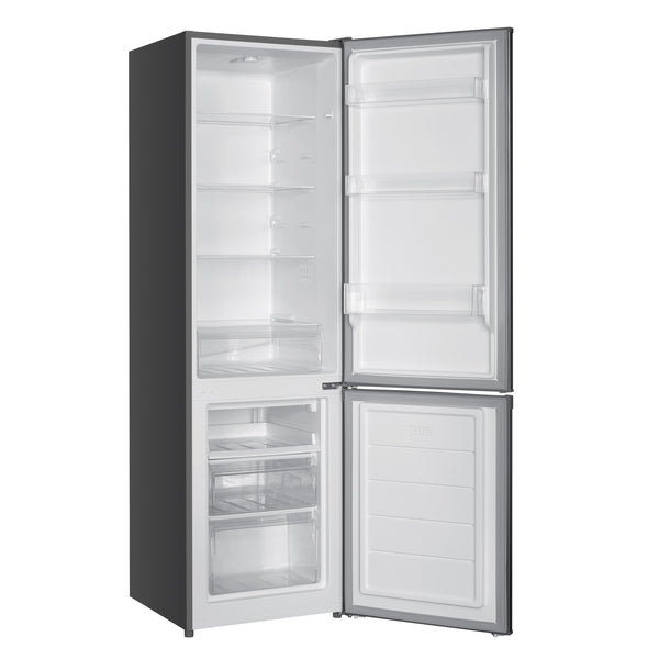 Kühlschrank mit Gefrierer 260L silbergrau