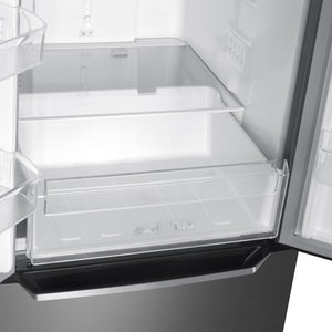 Kühlschrank mit Gefrierer 320L silbergrau