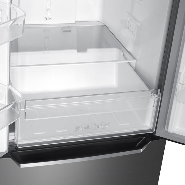 Kühlschrank mit Gefrierer 320L silbergrau