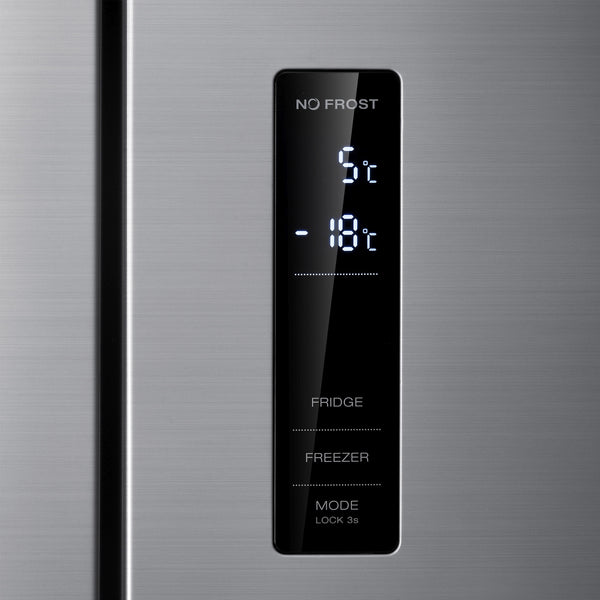 Kühlschrank mit Gefrierer 320L silbergrau