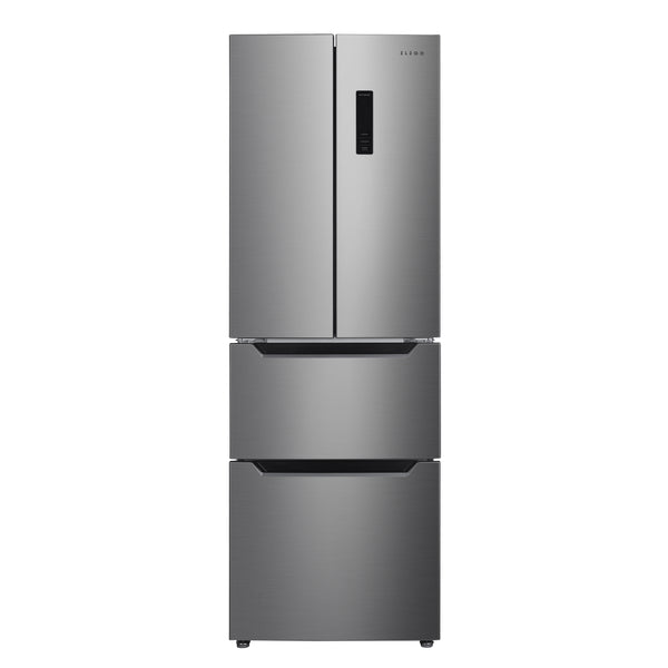 Kühlschrank mit Gefrierer 320L silbergrau