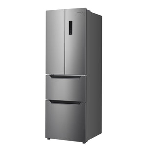 Kühlschrank mit Gefrierer 320L silbergrau