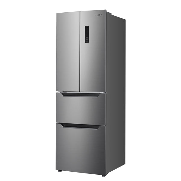 Kühlschrank mit Gefrierer 320L silbergrau