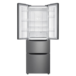 Kühlschrank mit Gefrierer 320L silbergrau