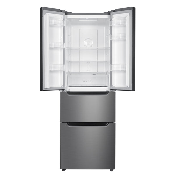 Kühlschrank mit Gefrierer 320L silbergrau