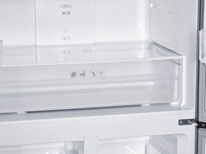 Frigorifero con congelatore 362L grigio argento