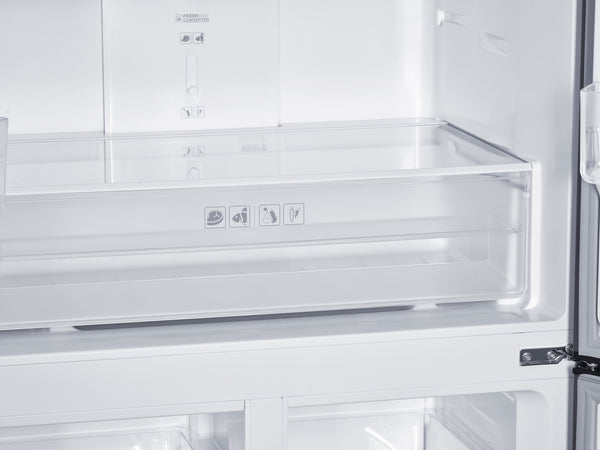 Frigorifero con congelatore 362L grigio argento