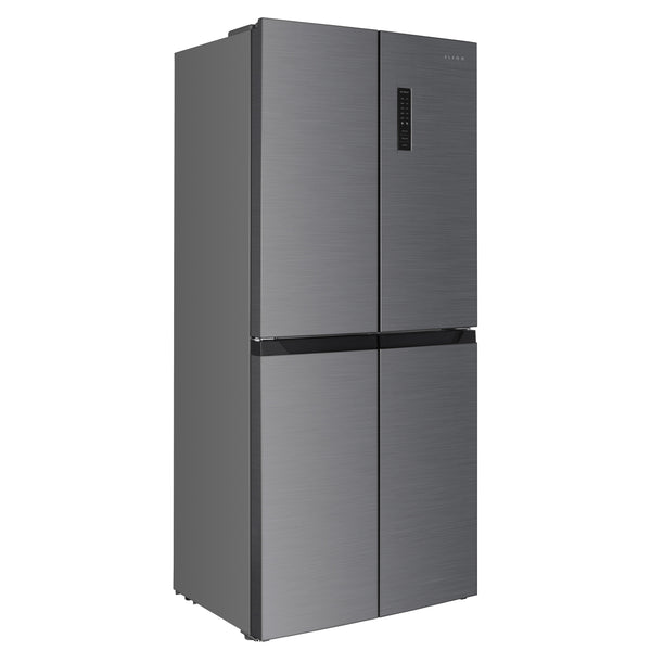 Frigorifero con congelatore 362L grigio argento