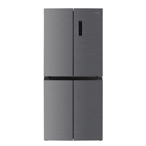 Frigorifero con congelatore 362L grigio argento